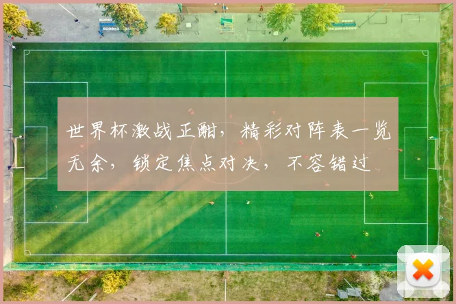 世界杯激战正酣，精彩对阵表一览无余，锁定焦点对决，不容错过